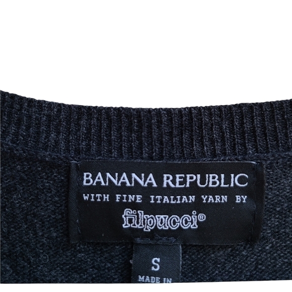 Banana Republic Wool and Cashmere Blend Sweater, Grey Heathered, Size Small - Picture 6 of 10